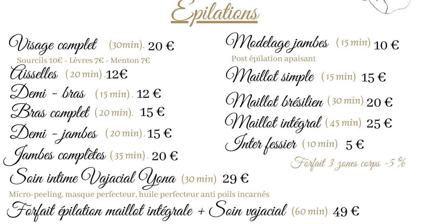 epilation tarif saint quentin