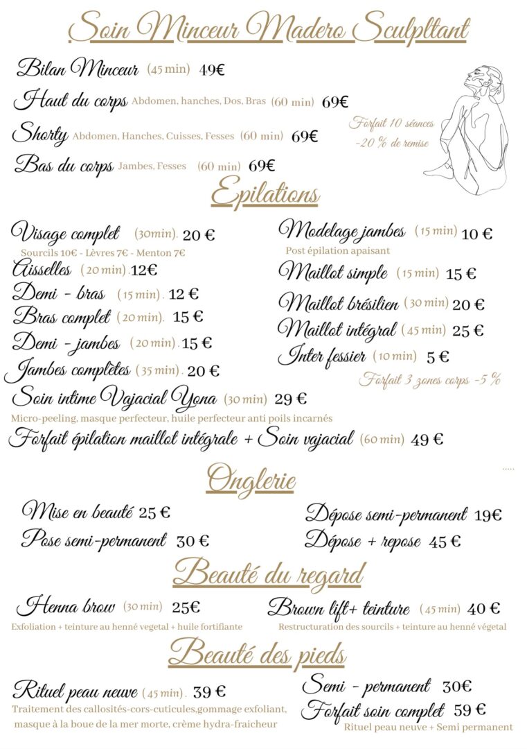 tarif a fleur de peau 2